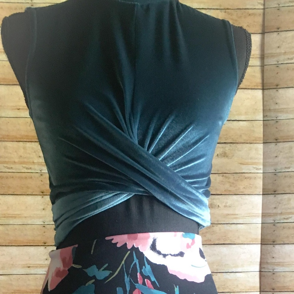 velvet turquoise top